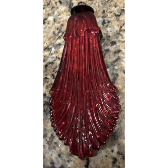 Vintage Kugel Mercury Glass Christmas Ornament Embossed Midwest Kugel - Picture 8 of 9